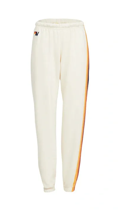 5 Stripe Womens Sweatpant Vintage White