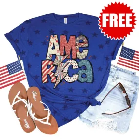 America Lightning Tee - 0