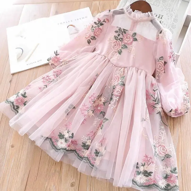 Baby Girls Lace Tulle Birthday Wedding Dress