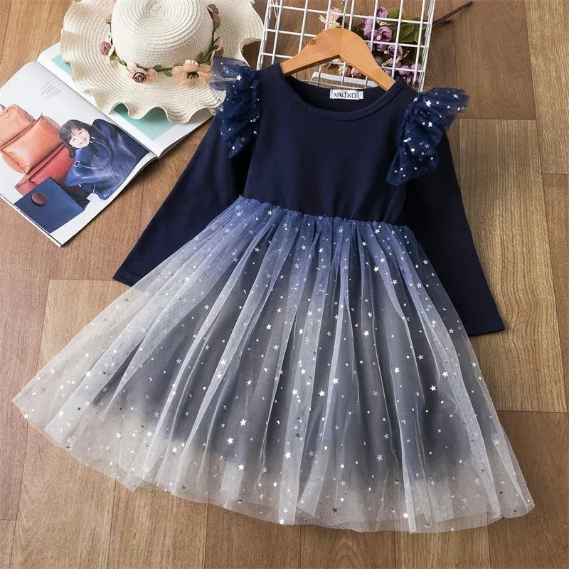 Baby Girls Lace Tulle Birthday Wedding Dress