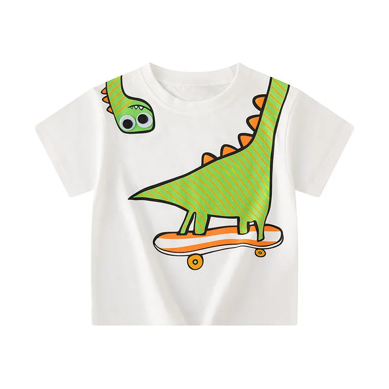 Baby Kid Boys Dinosaur Print Tops Wholesale 240409278