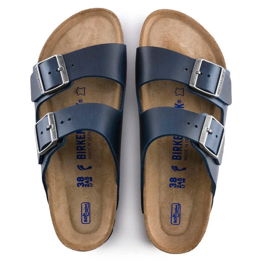 Birkenstock UNISEX Arizona Soft Footbed Oiled Leather (Blue - Regular Fit)