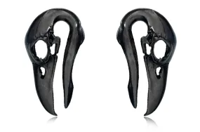 Black Raven Skull Ear Weights