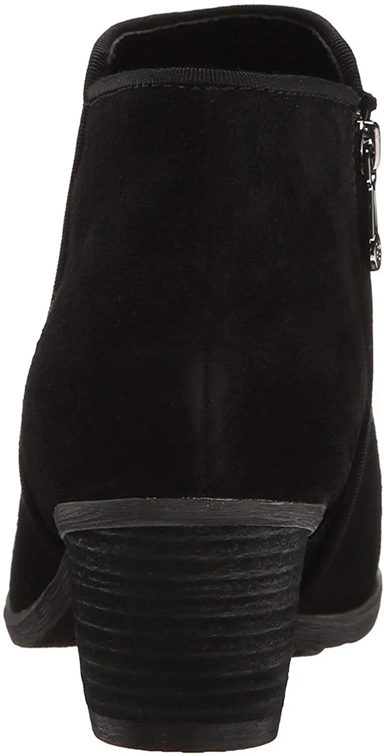 Blondo Villa Black Suede Closed Toe Waterproof Fashion Ankle Boot