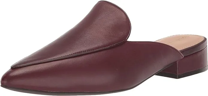 Cole Haan Piper Bloodstone Leather Pointed Toe Slip On Classic Mules Shoes