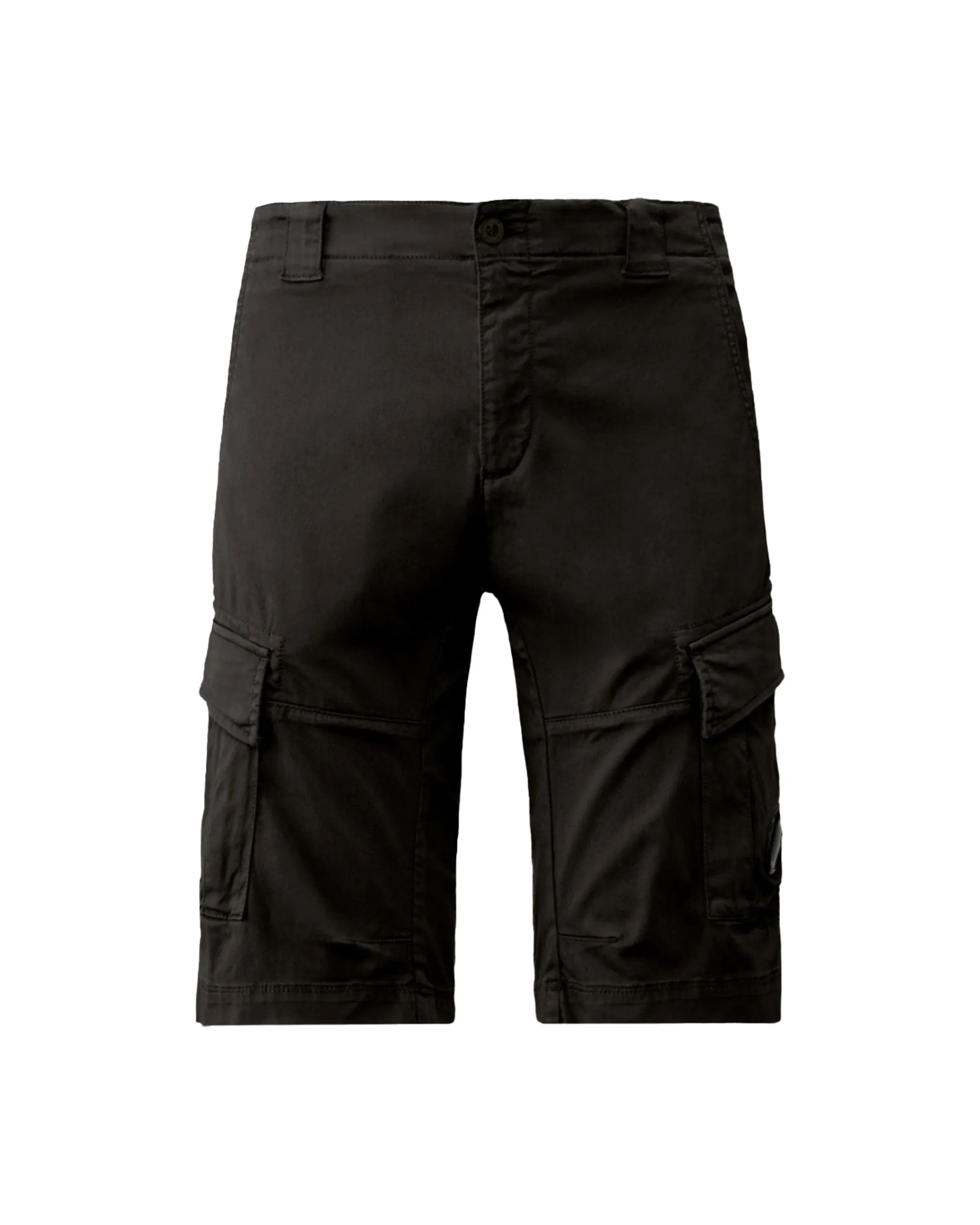 CP Company Stretch Sateen Cargo Shorts Nero