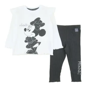 Disney 2 Pc Ribbed T-Shirt And Leggings Set - Minnie Stars