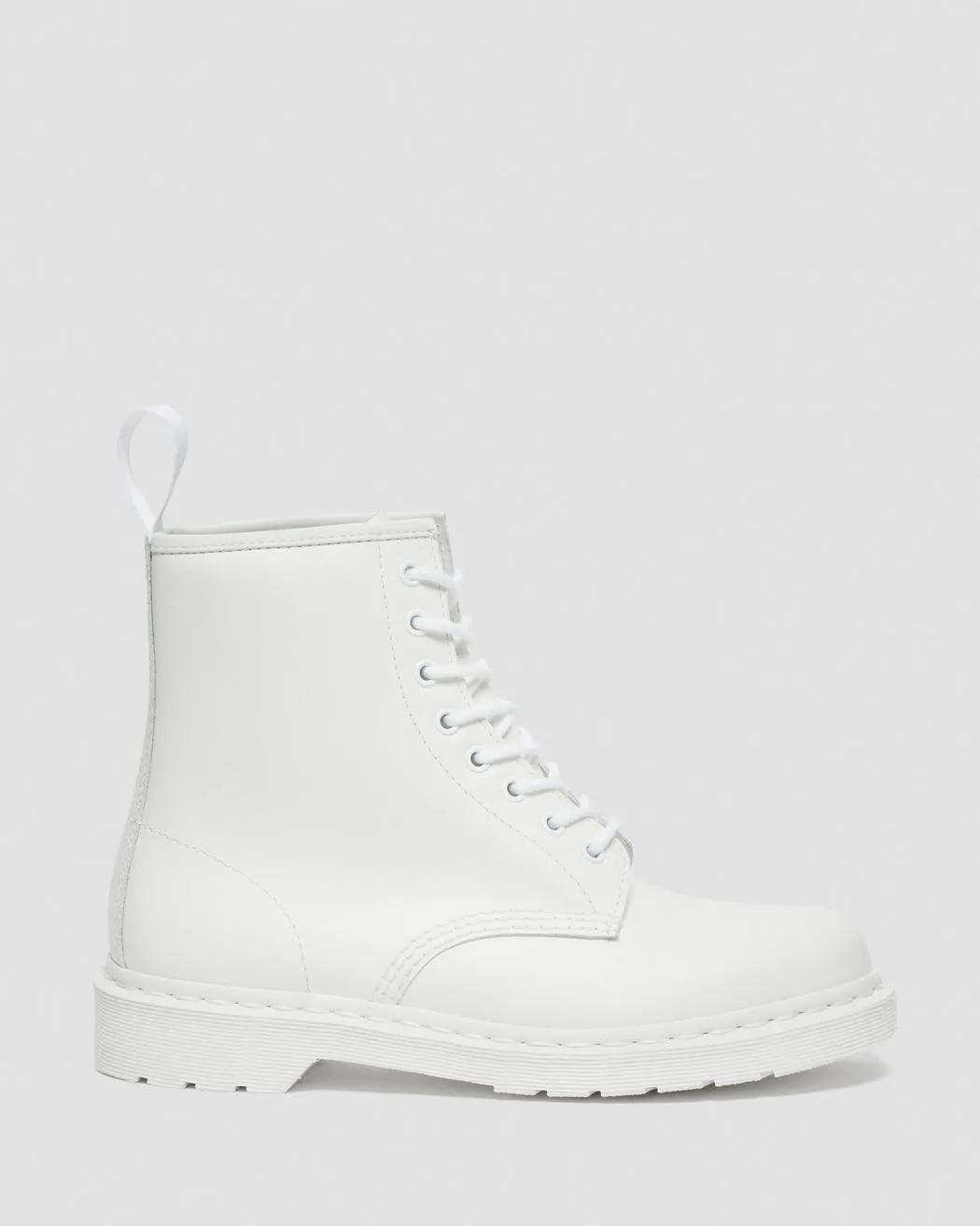 Dr Martens UNISEX 1460 MONO SMOOTH LEATHER LACE UP BOOTS (White)