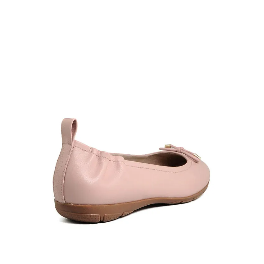 Essie Bow Women's Shoes - Powder Pink Leather