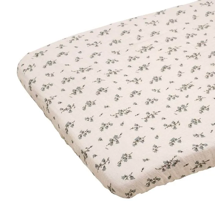 Garbo&Friends Bluebell Muslin Fitted Sheet Cot