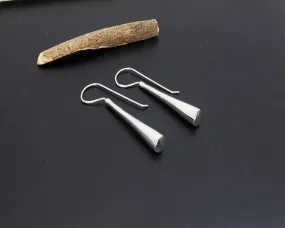 Geometric Threader Earrings In Sterling Silver, Womens Silver Earrings 46mm