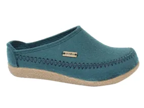 Haflinger Felt Clogs Blizzard Credo Teal