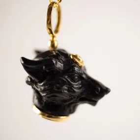 Kitsune pendant black - final sale