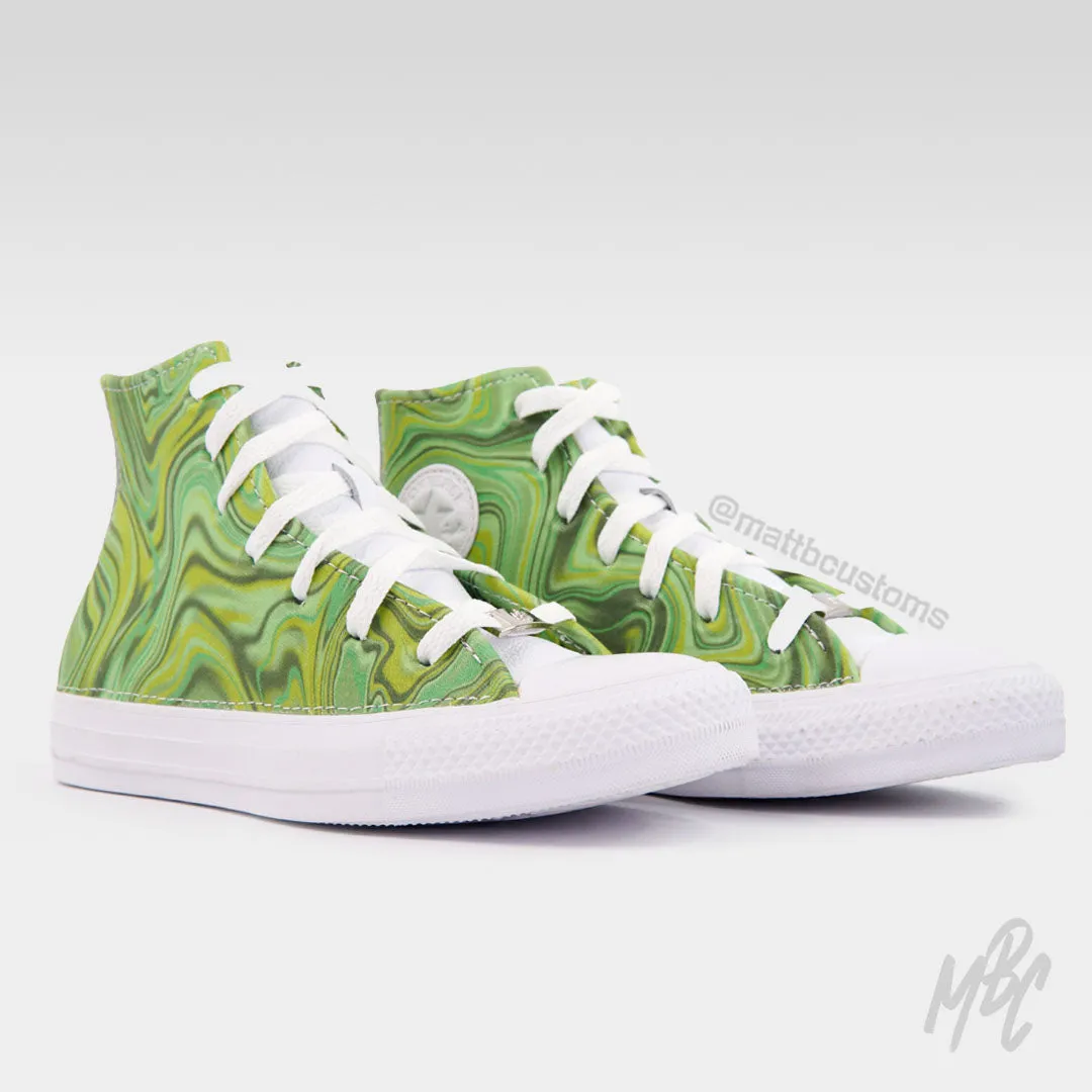 Lime Liquid Marble - Converse | UK 3