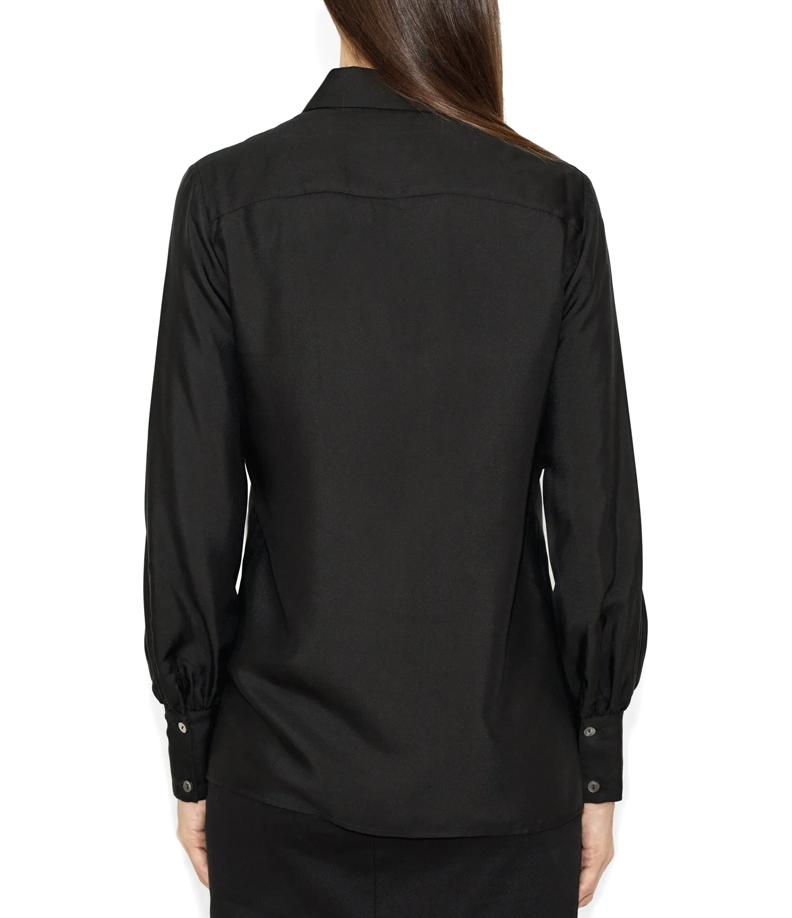 LINDA SILK SHIRT BLACK