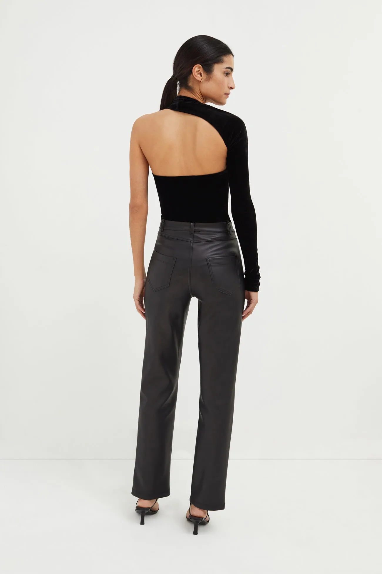 Manhattan Velvet One Shoulder Top