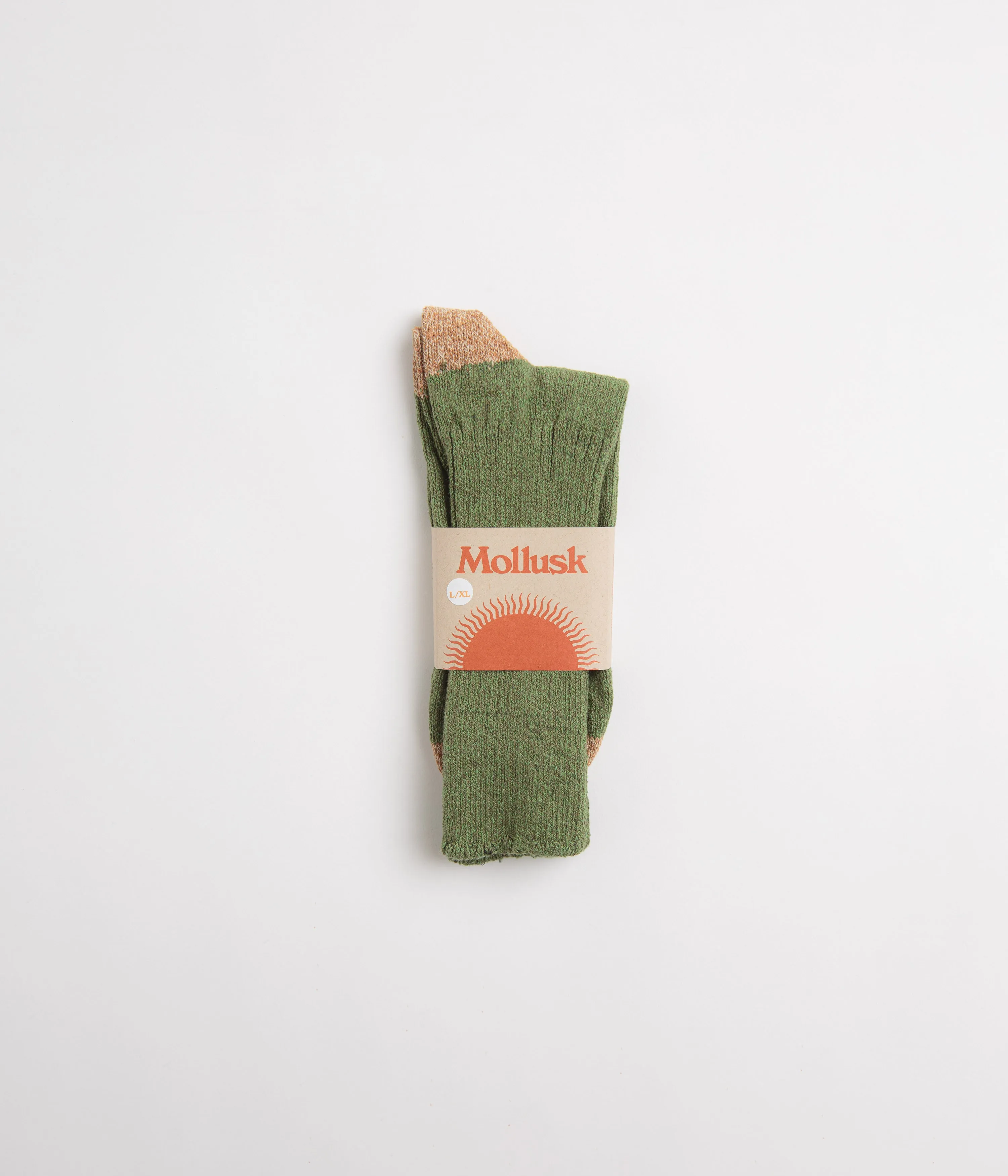 Mollusk Marled Utility Socks - Moss Green