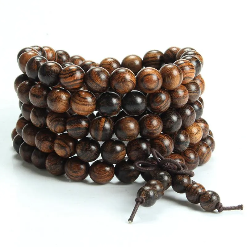 Natural Tiger Wood  Handmade 108 Bead Mala