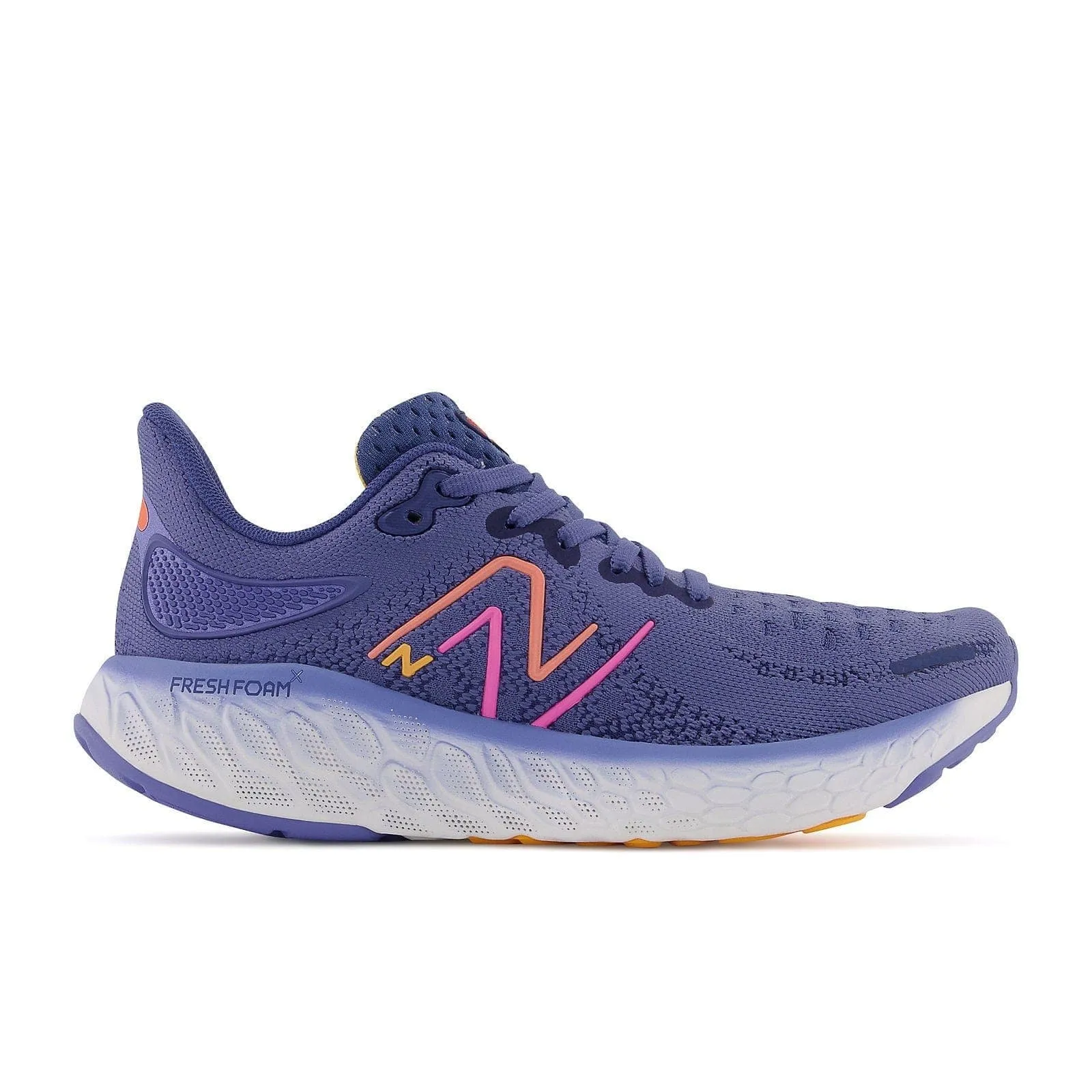 New Balance Fresh Foam X 1080 v12 Wide (Womens) - Night Sky with Vibrant Orange and Vibrant Pink