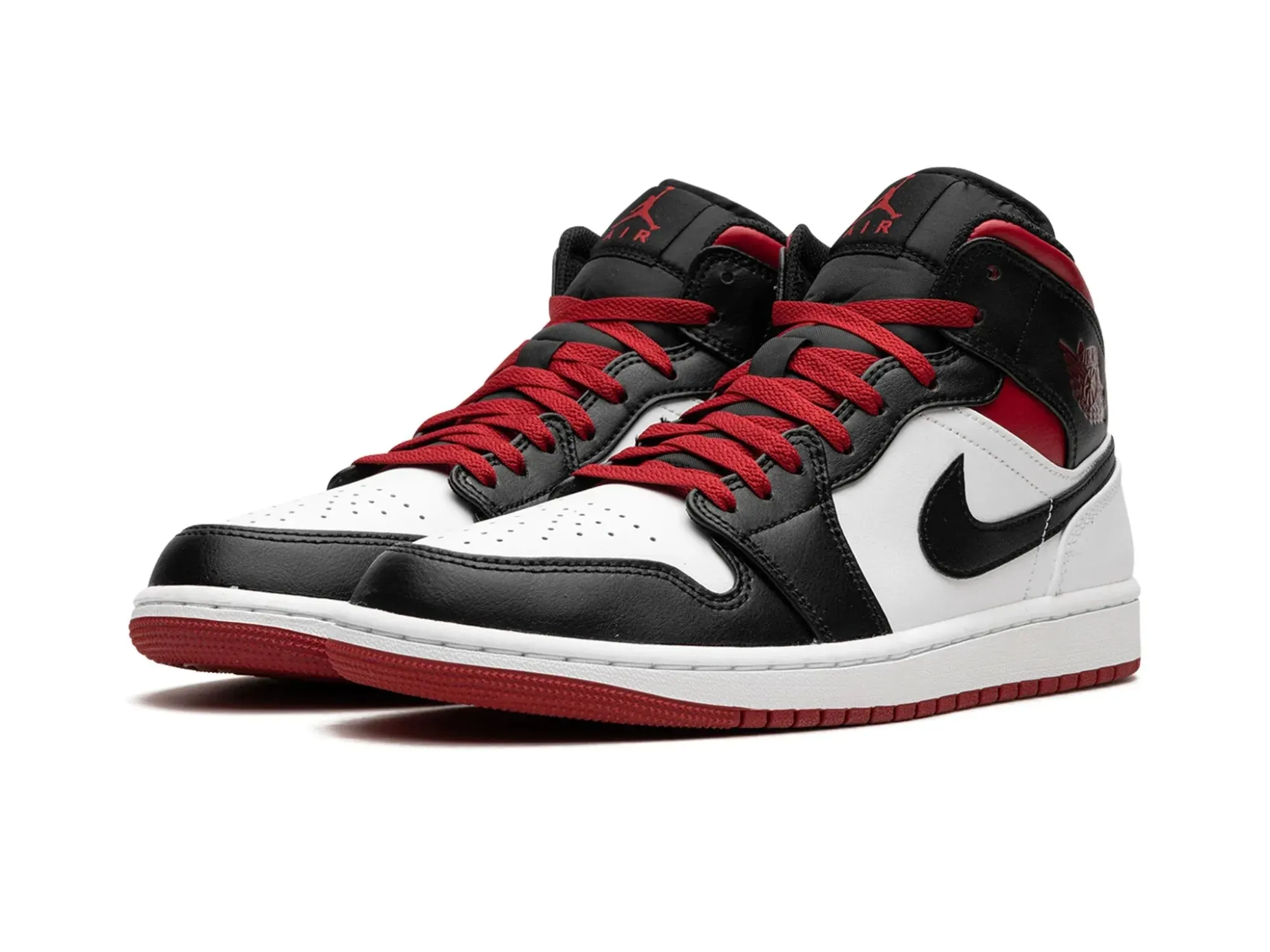 Nike Air Jordan 1 Mid "Black Toe White Gym Red"