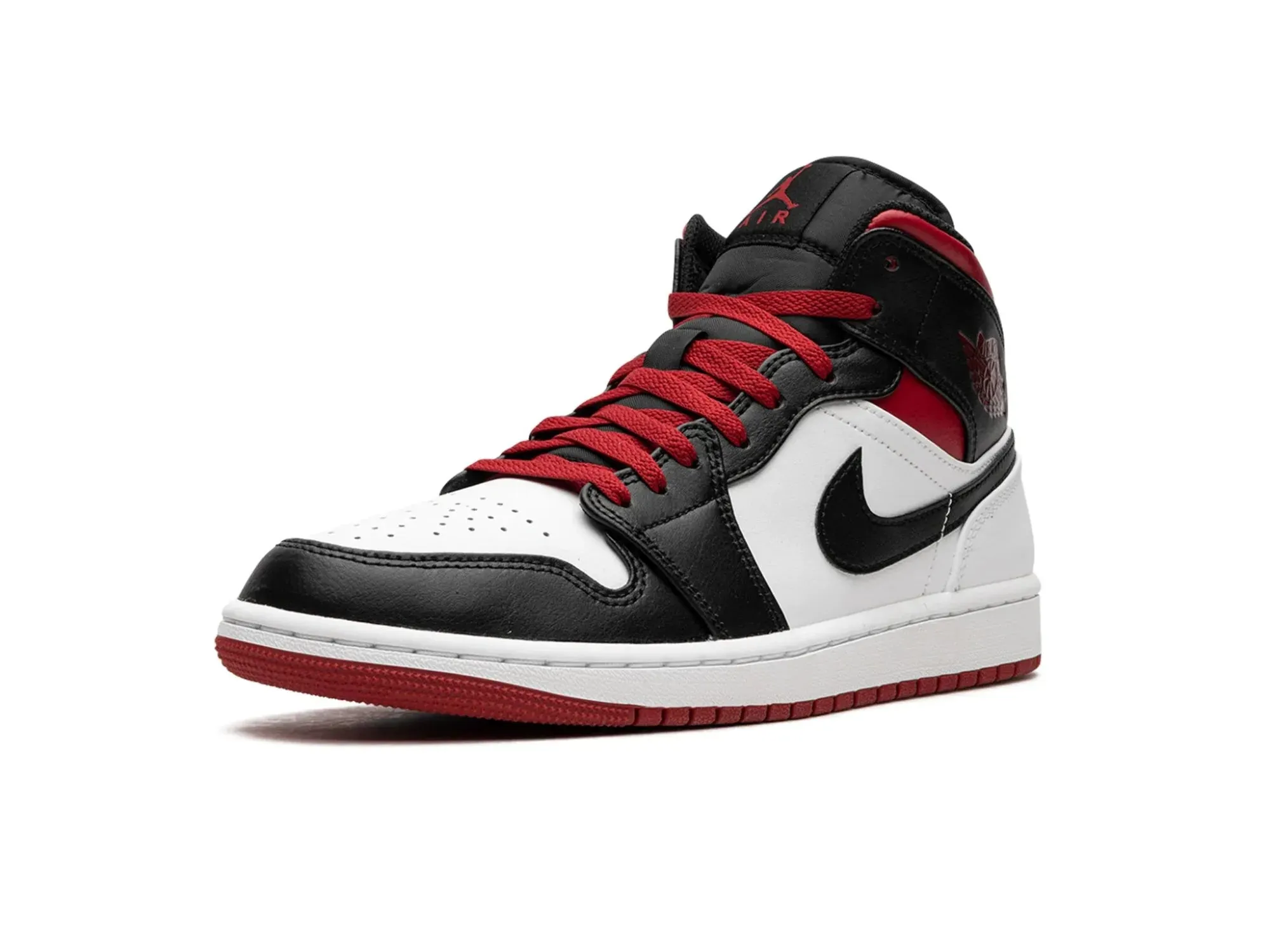 Nike Air Jordan 1 Mid "Black Toe White Gym Red"