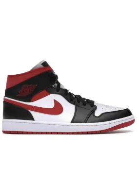 Nike Air Jordan 1 Mid White Red Black Gym Red [Damaged Box]