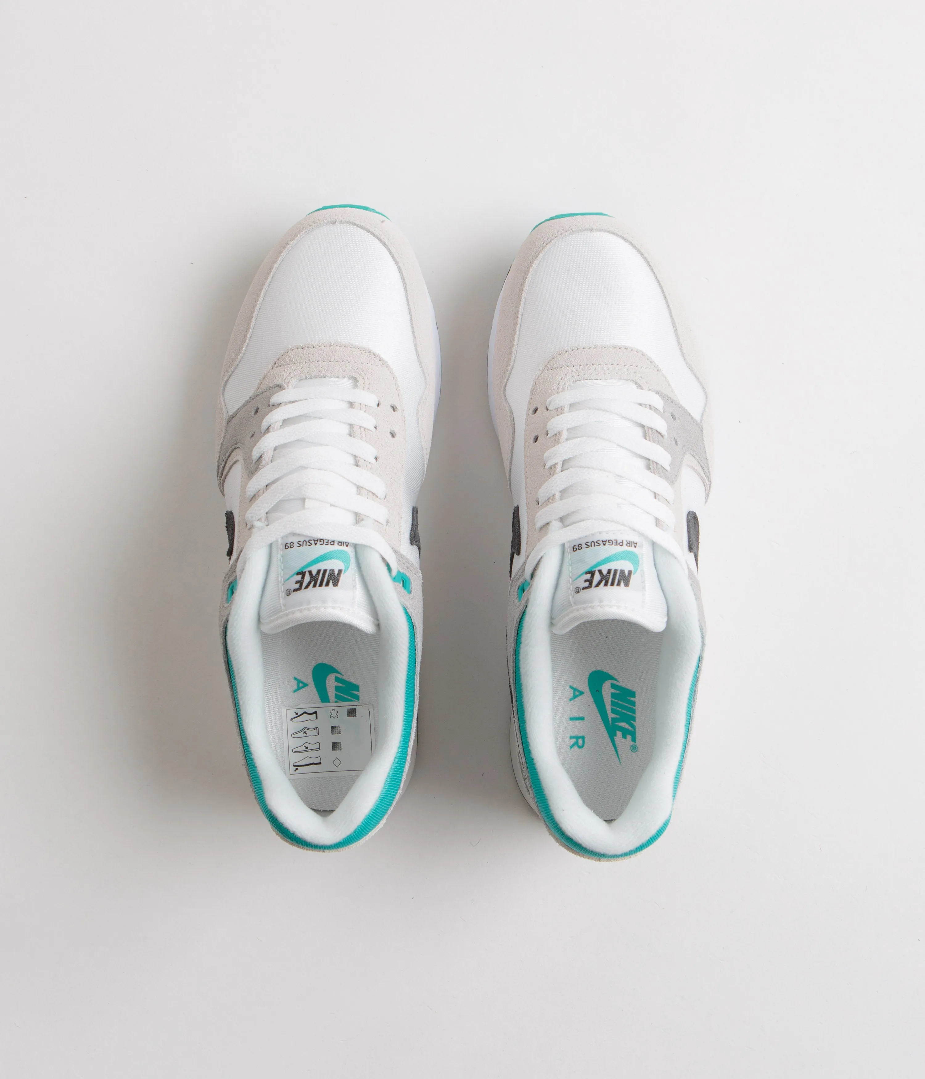 Nike Air Pegasus '89 Shoes - White / Black - Platinum Tint - Dusty Cactus