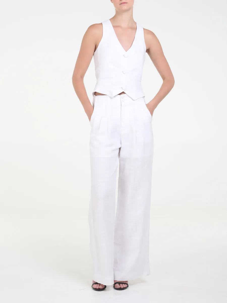 RAQUEL OROZCO Fatima Vest - White