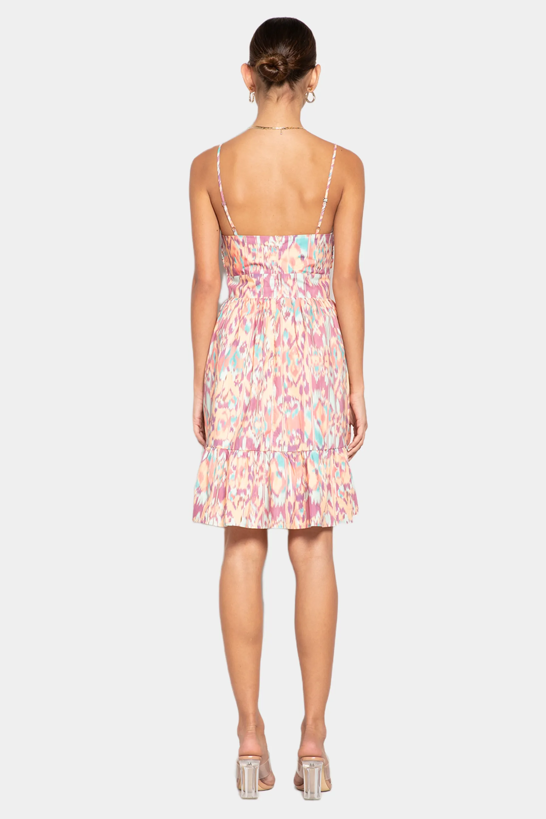 Roma Knot Front Printed Dress