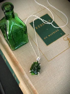 Rough Cut Chrome Diopside Necklace