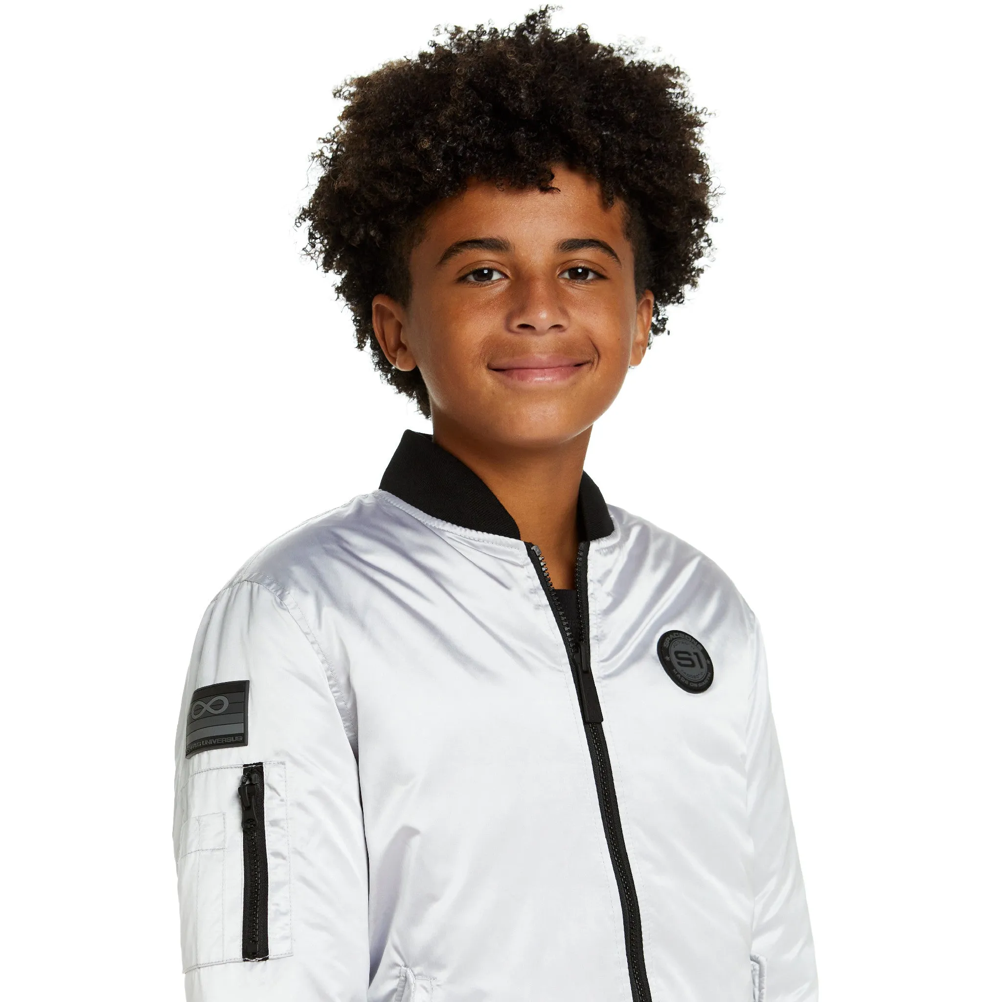 SPACEONE x Andy & Evan| Reversible Bomber Jacket | Galaxy White