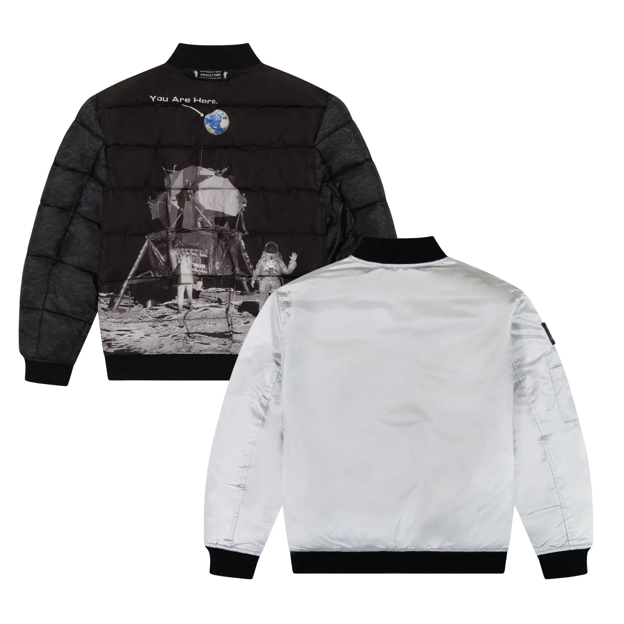 SPACEONE x Andy & Evan| Reversible Bomber Jacket | Galaxy White