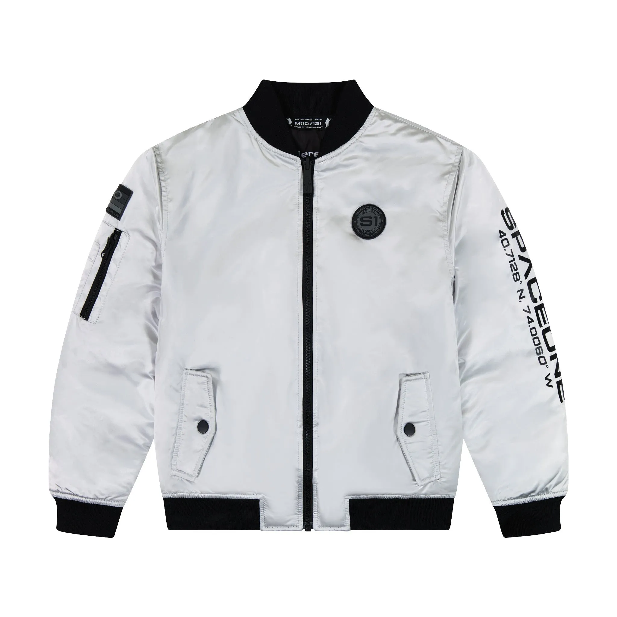 SPACEONE x Andy & Evan| Reversible Bomber Jacket | Galaxy White