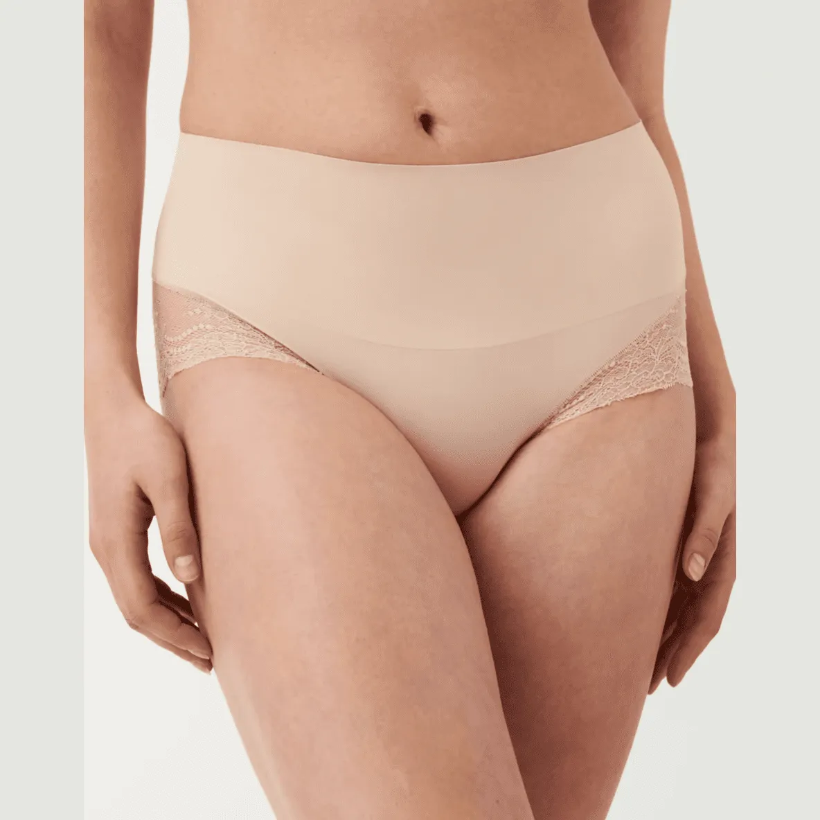 Spanx Undie-tectable Smoothing Lace Hipster in Nude and Very Black