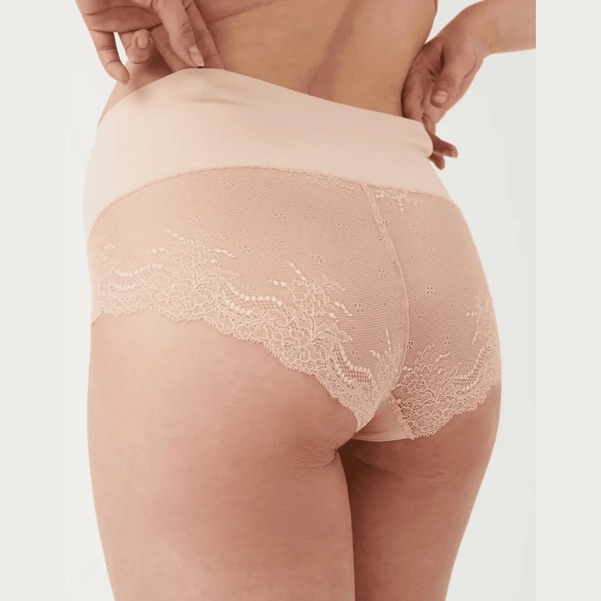 Spanx Undie-tectable Smoothing Lace Hipster in Nude and Very Black