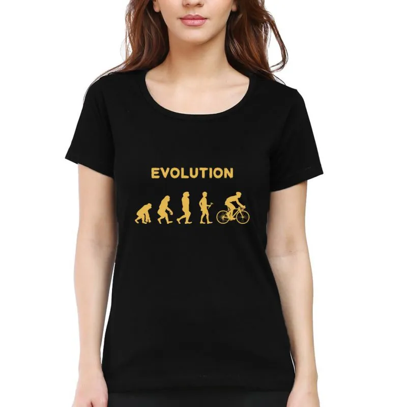 Swag Swami Women's  Evolution of Cycling  T-Shirt