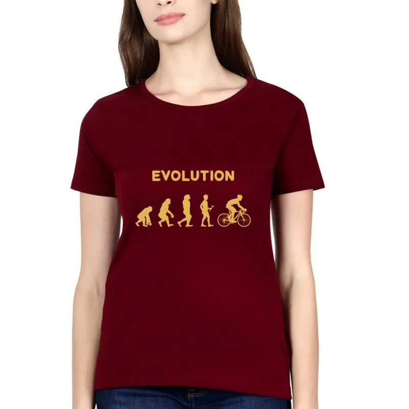 Swag Swami Women's  Evolution of Cycling  T-Shirt