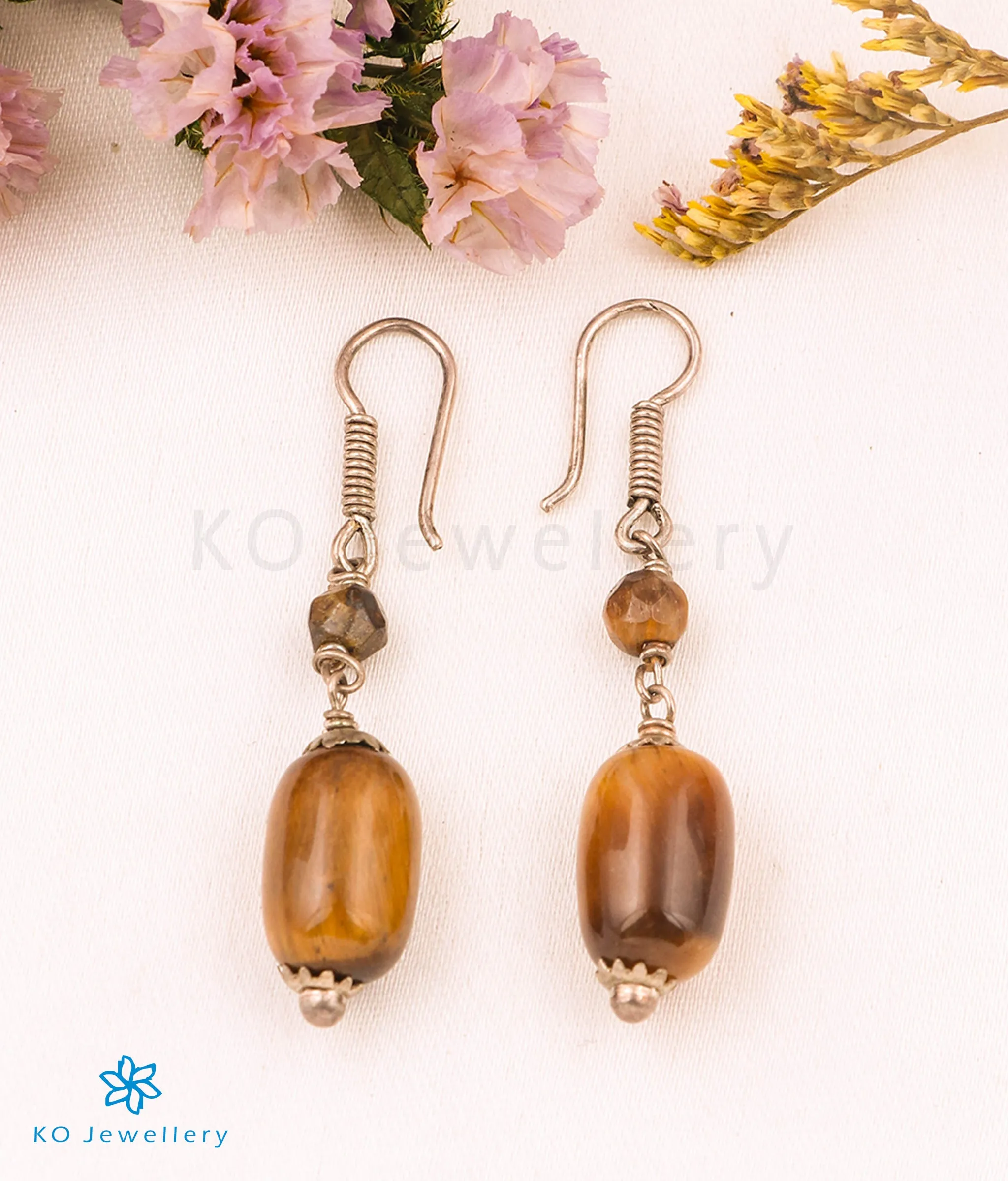 The Tigereye Silver Gemstone Earring