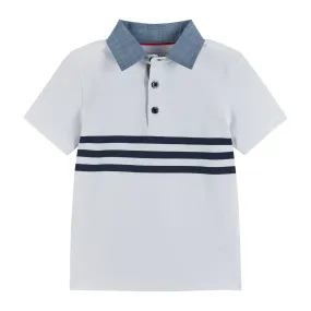 White Pique Polo Shirt